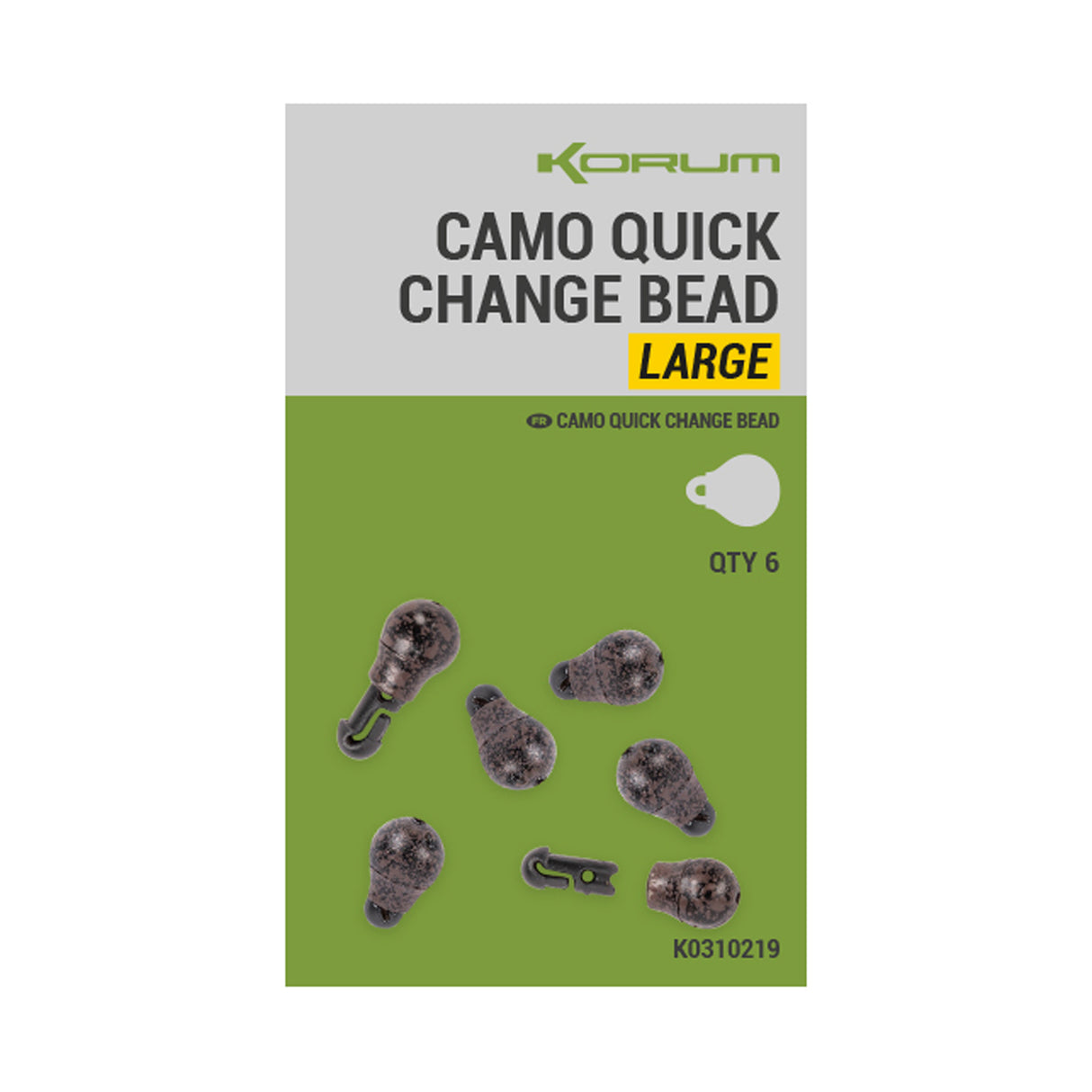 Korum Camo Quick Change Bead - L