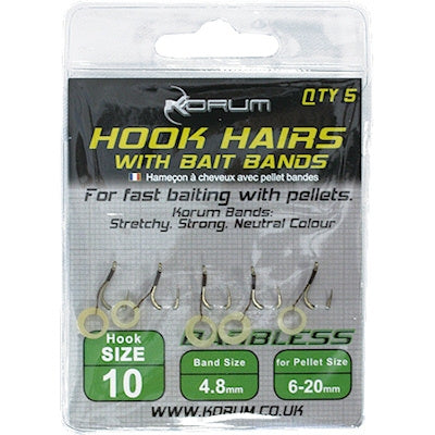 Korum Barbless Hook Hairs & Bait Bands